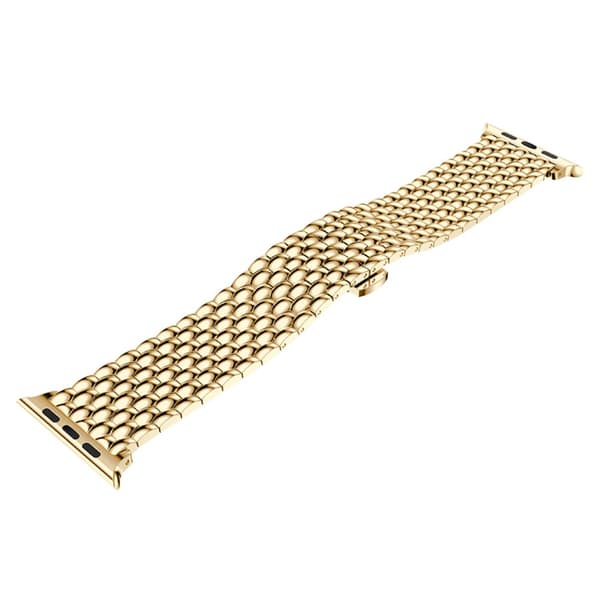 Metallarmband i Fjärilspänne Apple Watch Series 10 46mm Guld
