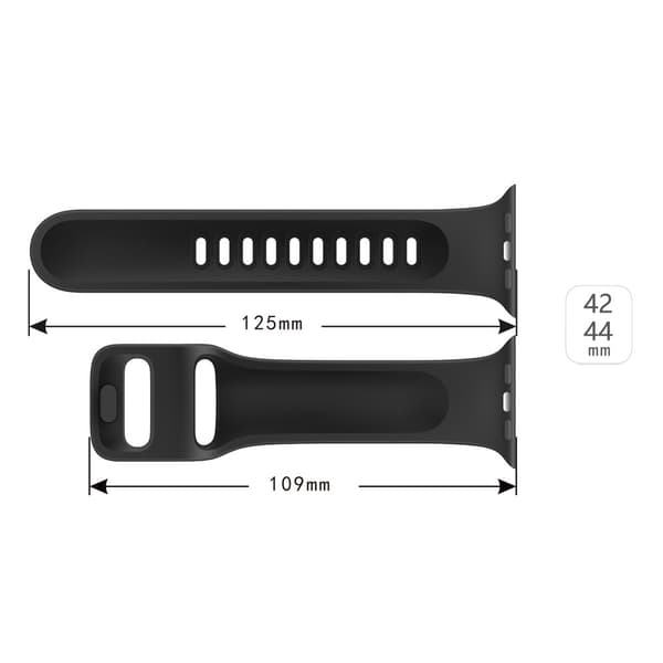 Silicone Band Apple Watch Series 10 46mm Black