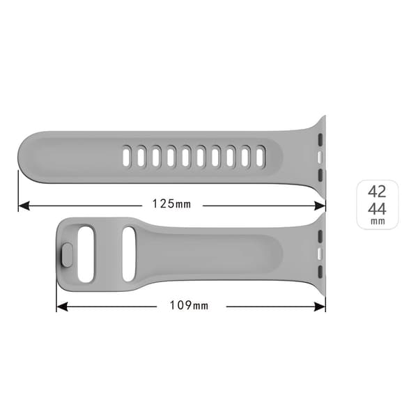 Silicone Band Apple Watch Series 10 46mm Grey