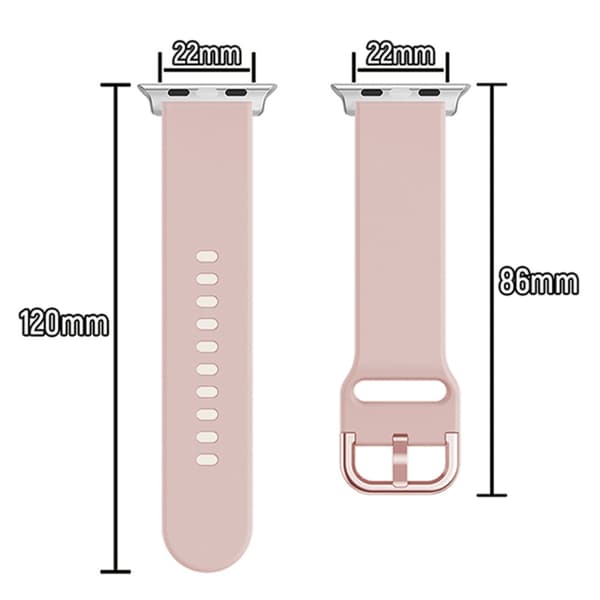 Soft Silikonarmband Apple Watch Series 10 46mm Rosa