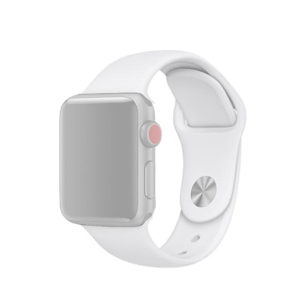 Silikonarmband Apple Watch Series 10 46mm Vit