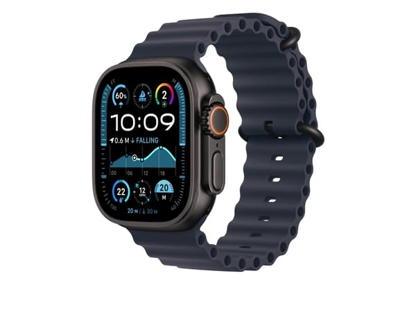 Apple - Band för smart klocka - 49 mm, svart titanfinish - 130 - 200 mm - marin