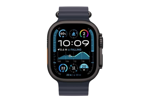 Apple - Band för smart klocka - 49 mm, svart titanfinish - 130 - 200 mm - marin