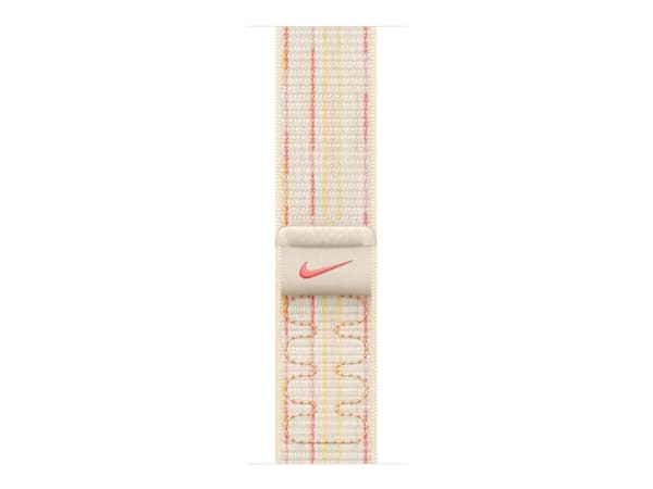 Apple Nike - Slinga för smart klocka - 46mm - 145 - 220 mm - starlight/rosa