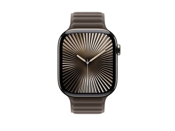 Apple - KlocKräm för smart klocka - 46mm - storlek S/M - mörkt taupe