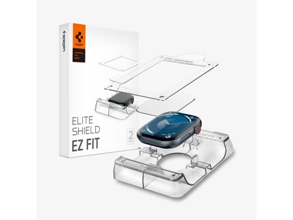 Spigen EliteShield EZ Fit, Skärmskydd, Smartwatch, Transparent, Apple, Apple Watch 10 (42mm), 2 styck
