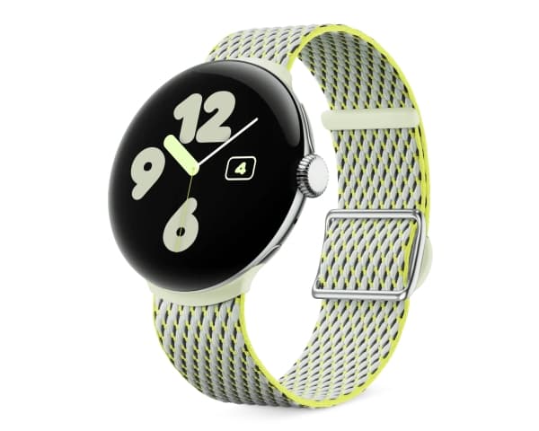 Google GA06137-WW, Klokkereim, Pixel Watch 3 45mm, Bomullsfiber, Sølv, 1 stykker