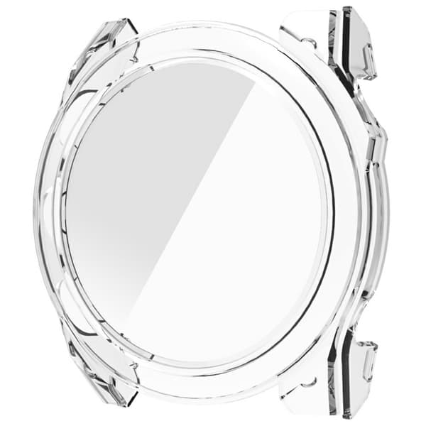 För Garmin Fenix 8 43 mm AMOLED hård PC Watch-fodral Skal med härdat glas