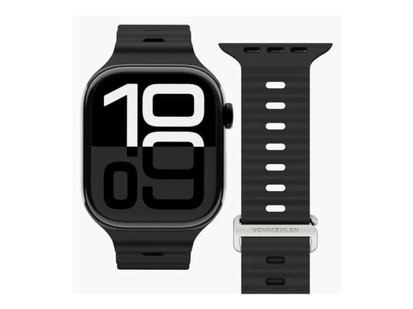 Vonmählen Wave Band 2, Rem, Smartwatch, Svart, Apple, Apple Watch 40 | 41 | 42 mm, Silikon