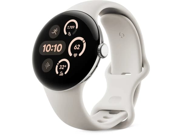 Google GA06122-WW, Klockarmband, Pixel Watch 3 45mm, Fluoroelastomer, Silver, L, 1 styck