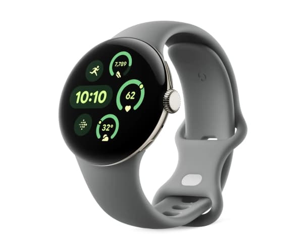 Google GA06120-WW, Klokkereim, Pixel Watch 3 45mm, Fluorelastomer, Sølv, L, 1 stykker