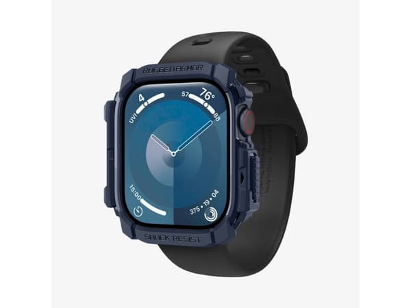 Spigen Rugged Armor, Ask, Smartwatch, Marinblå, Apple, Apple Watch 10 (42mm), Termoplastisk polyuretan (TPU)