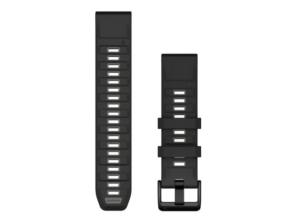Garmin QuickFit 22 - Klokkestropp for sportsur - silikon - rullesteinsgrå, svart