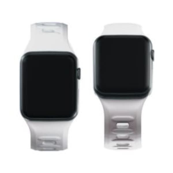 3mk Apple Watch (42/44/45/49mm) Armband Silikon - Vit