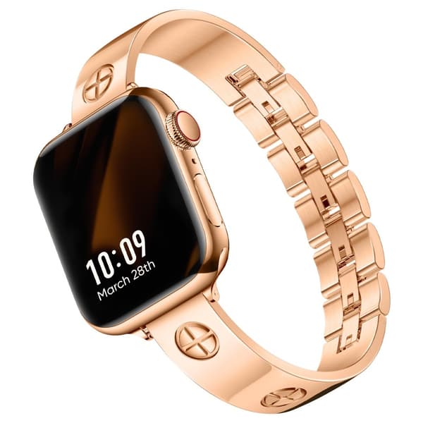 Bangle Bracelet Apple Watch 41mm Series 9 Cross Roséguld