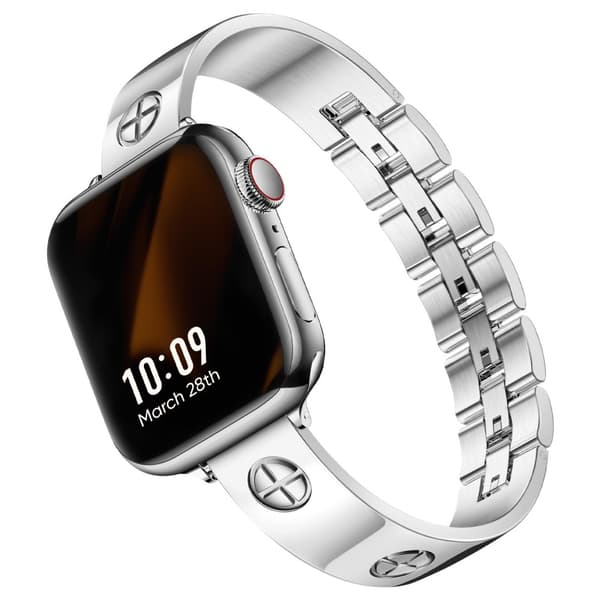 Bangle Bracelet Apple Watch 41mm Series 9 Cross Silver