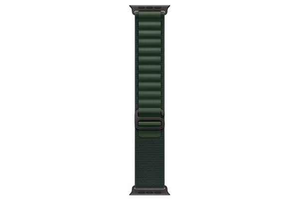 Apple - Slinga för smart klocka - 49 mm, svart titanfinish - Stor storlek - mörkgrön