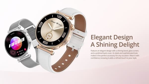 Riversong Smartklocka GLOW SW906 Bluetooth-samtal med extra rem Silver
