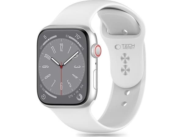 Tech-Protect TECH-PROTECT SILICONE APPLE WATCH 4 / 5 / 6 / 7 / 8 / 9 / SE (38 / 40 / 41 MM) WHITE