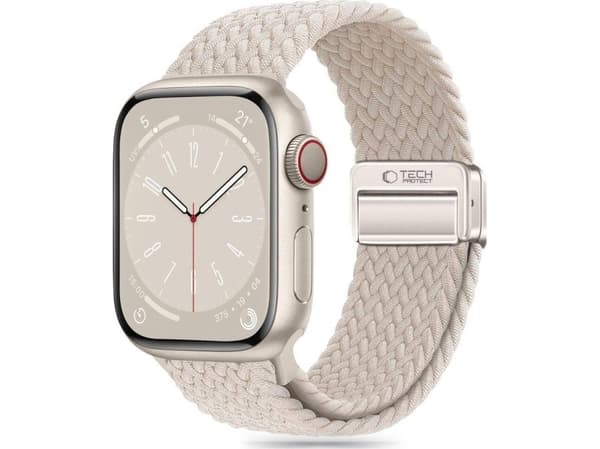 Tech-Protect Pasek Tech-Protect Nylonmag Apple Watch 4/5/6/7/8/9/SE/Ultra 1/2 42/44/45/49mm Starlight
