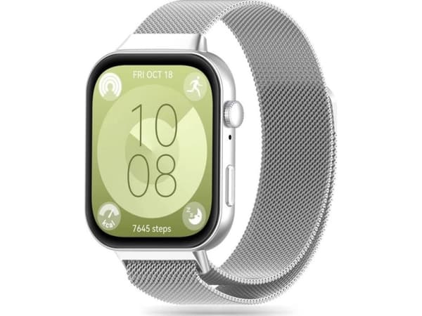 Tech-Protect Tech-Protect Milaneseband | Pasek do Huawei Watch Fit 3 | Srebrny