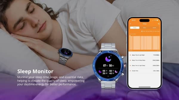 Riversong Smartklocka Motive 9 Max Bluetooth-samtal med extra rem Silver