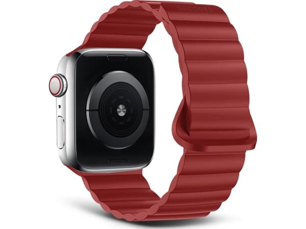 Decoded D24AWS45TSL4SAD, Watch strap, Apple, Apple Watch 44mm / 45mm / 46mm / 49mm, Silicone, Red