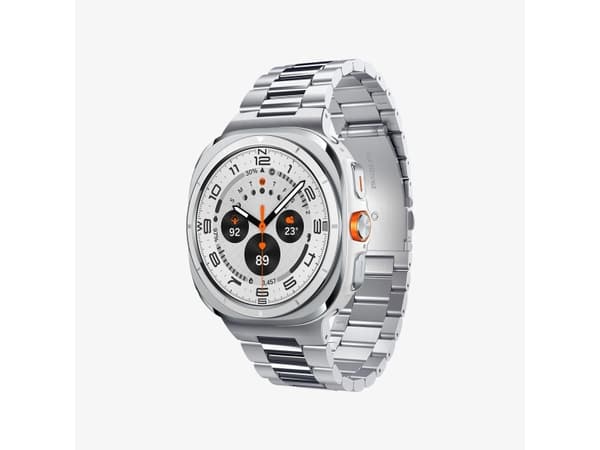 Spigen Modern Fit 316L, Band, Smartwatch, Silver, Samsung, Galaxy Watch Ultra (47mm), Rostfritt stål