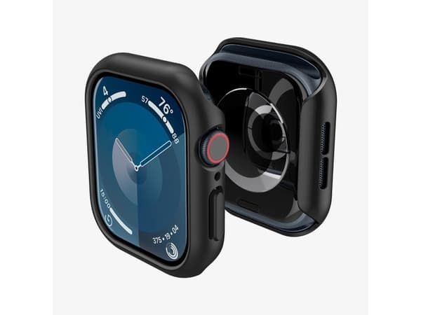 Spigen Thin Fit, Ask, Smartwatch, Svart, Apple, Apple Watch 10 (42mm), Polykarbonat
