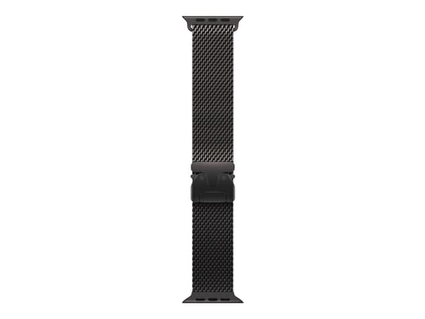 Apple 49mm Black Titanium Milanese Loop - Large, Band, Smartwatch, Black, Apple, Apple Watch Models 44mm 45mm 46mm 49mm, Titanium