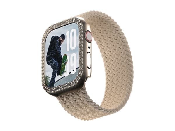 SAFE. by PanzerGlass - Støtfanger for smartarmåndsur - 46mm - polykarbonat - bling-gull - for Apple Watch Series 10 (GPS + Cellular) (46 mm), Series