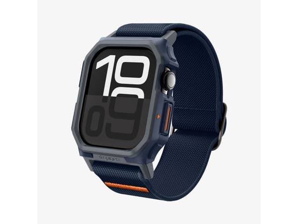 Spigen Lite Fit Pro Apple Watch (46mm) Case + Band Navy Blue, Case + Band, Smartwatch, Navy, Apple, Apple Watch 10 (46mm), Polyester, Thermoplastic p