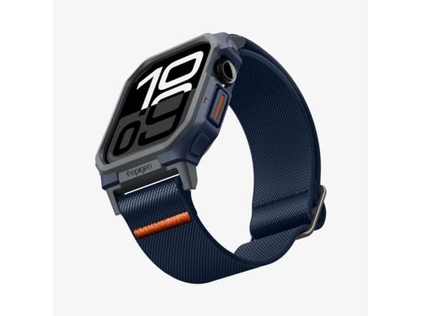 Spigen Lite Fit Pro Apple Watch (46mm) Case + Band Navy Blue, Case + Band, Smartwatch, Navy, Apple, Apple Watch 10 (46mm), Polyester, Thermoplastic p