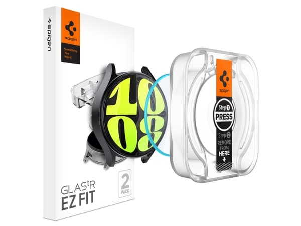 Spigen GLAS.tR EZ Fit Galaxy Watch 7 (40mm) Screen Protector 2PCS, Screen protector, Smartwatch, Transparent, Samsung, Galaxy Watch 7 (40mm), Tempere