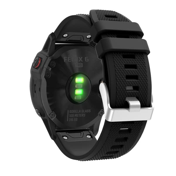 Silikonarmband Garmin Fenix 6 Pro Svart