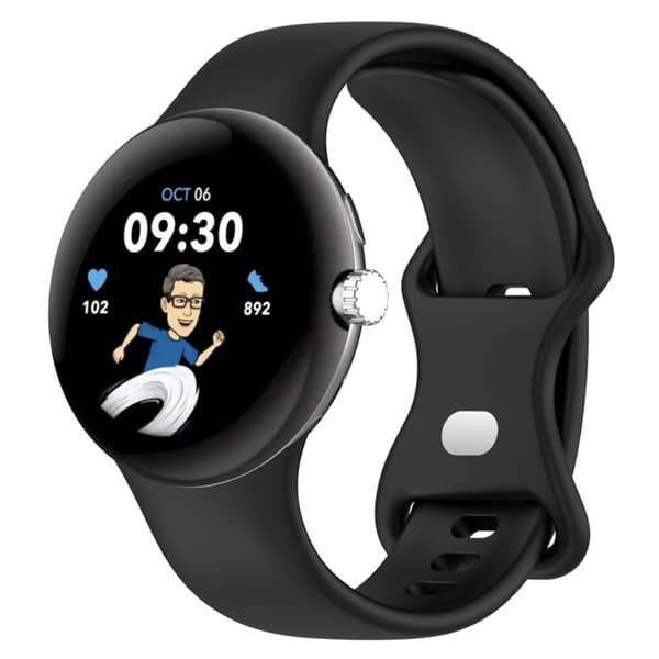 Silikonarmband Google Pixel Watch 2 Svart