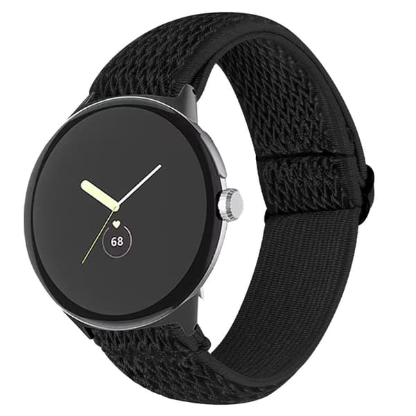 Vävd Nylonarmband Google Pixel Watch Svart