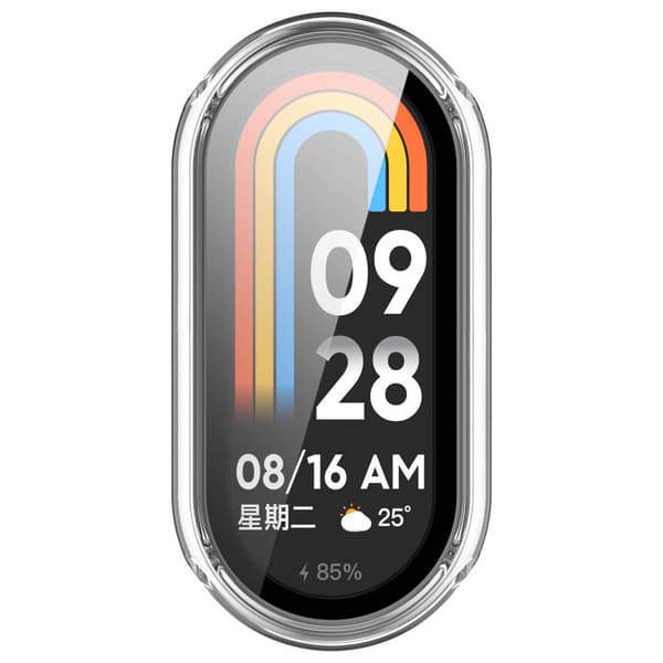 Skal Xiaomi Mi Band 9 Hårdplast + Glas Transparent