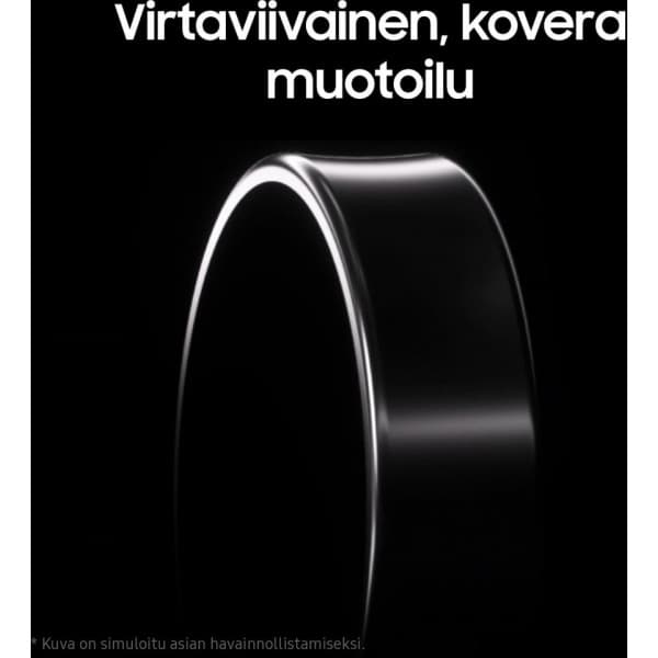 Samsung Galaxy Ring smart ring, Titanium Black, storlek 8