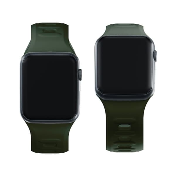 3mk Apple Watch (42/44/45/49mm) Armband Silikon - Mörkgrön
