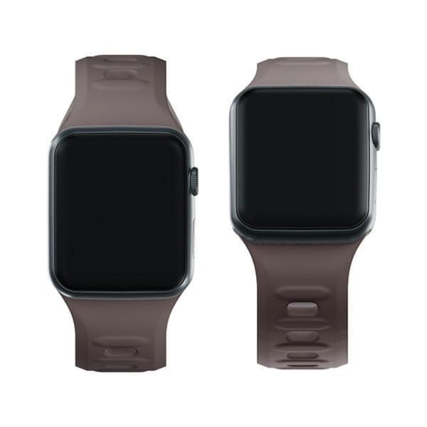 3mk Apple Watch (42/44/45/49mm) Armband Silikon - Brun