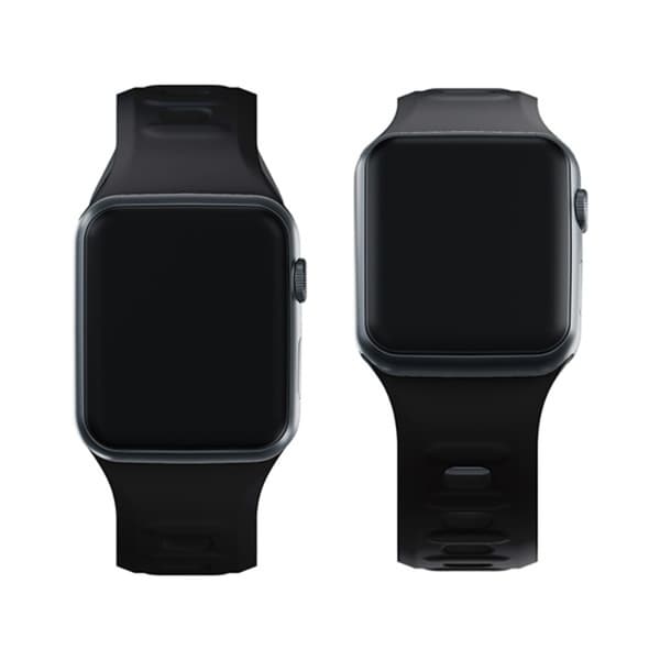 3mk Apple Watch (42/44/45/49mm) Armband Silikon - Svart