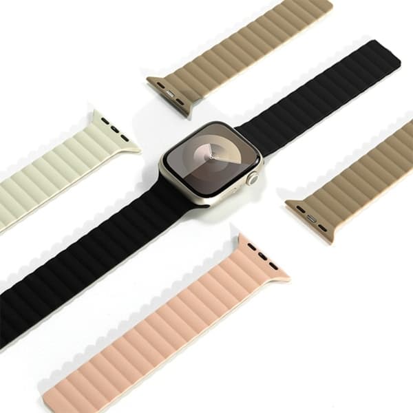 Araree Apple Watch (42/44/45/49mm) Armband Silikon - Vit/Grön