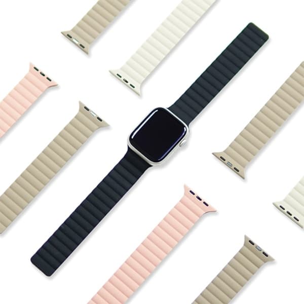 Araree Apple Watch (42/44/45/49mm) Armband Silikon - Vit/Grön