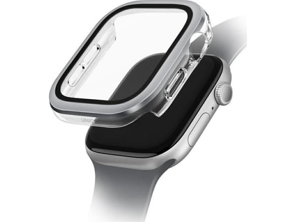 Case UNIQ Voute for Apple Watch Series 10 46mm tempered glass silver