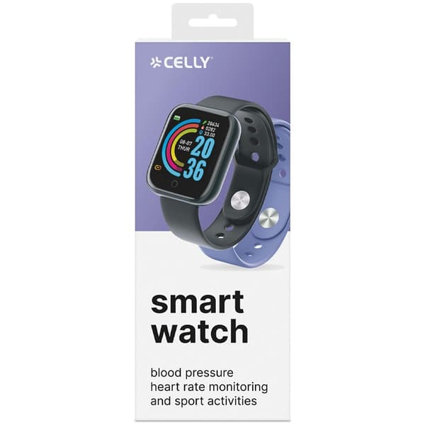 Celly Smartwatch Med Armband Trainerbeat - Svart/Lila