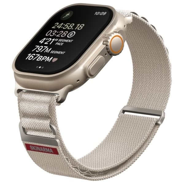 Skinarma Apple Watch Ultra (44/45/49mm) Armband Kobu - Ivory