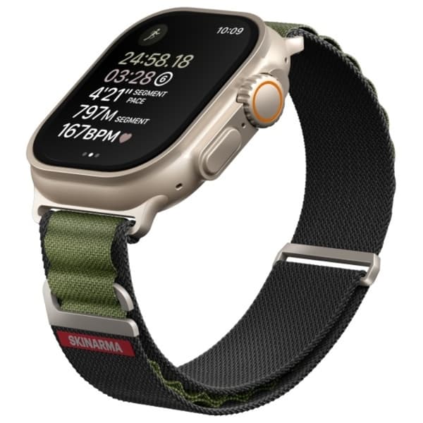 Skinarma Apple Watch Ultra (44/45/49mm) Armband Kobu - Olive