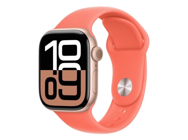 Apple - Band för smart klocka - 42mm - storlek S/M - orangeröd