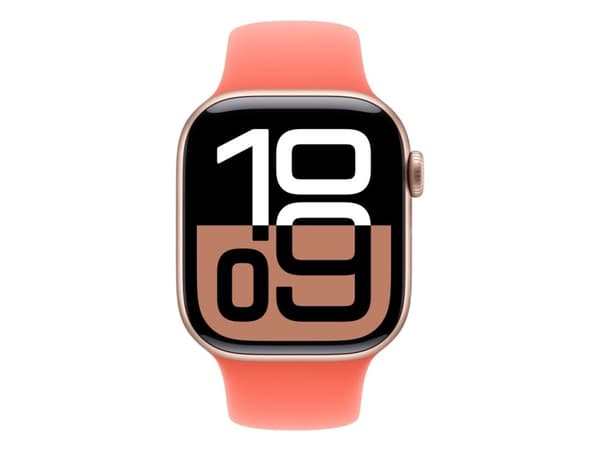 Apple - Band för smart klocka - 42mm - storlek S/M - orangeröd